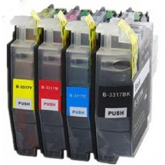 Brother LC3317 Black / Cyan / Magenta / Yellow Ink Cartridge Tonerink brand Brother LC3317 Black / Cyan / Magenta / Yellow Ink Cartridge Tonerink brand