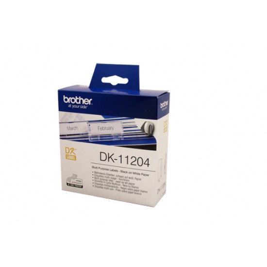 Compatible Brother DK11204 White Label - 17mm 54mm - 400 per roll Compatible Brother DK11204 White Label - 17mm 54mm - 400 per roll