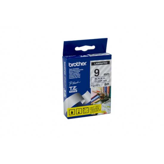 Brother 9mm Black Text On Clear Tape - 8 metres Tonerink Brand Tonerink Brand Brother 9mm Black Text On Clear Tape - 8 metres Tonerink Brand Tonerink Brand