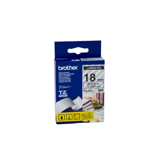 Brother 18mm Black Text On Clear Tape - 8 metres Tonerink Brand Tonerink Brand Brother 18mm Black Text On Clear Tape - 8 metres Tonerink Brand Tonerink Brand