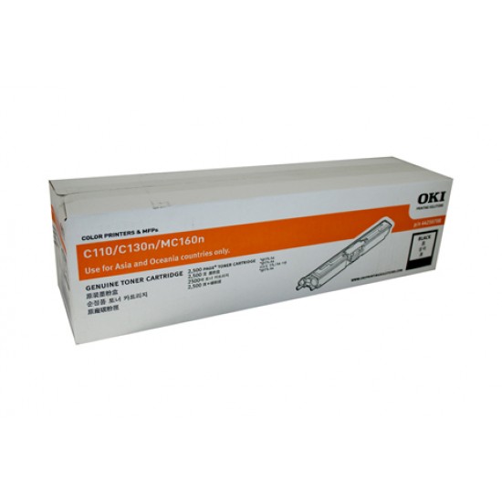 Oki C110/130N Black Toner Cartridge - 2,500 pages Oki C110/130N Black Toner Cartridge - 2,500 pages