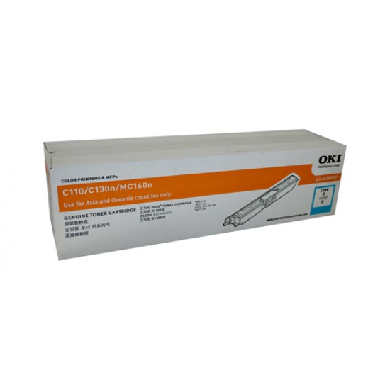 Oki C110/130N Cyan Toner Cartridge - 2,500 pages Oki C110/130N Cyan Toner Cartridge - 2,500 pages