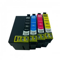Compatible EPSON 252XL 252 Ink cartridge BK+C+M+Y