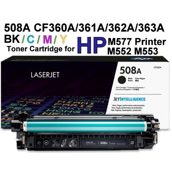 Compatible HP 508A CF360A CF361A CF362A CF363A toner cartridge Compatible HP 508A CF360A CF361A CF362A CF363A toner cartridge