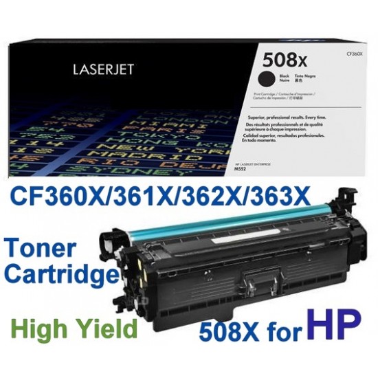 Compatible HP 508X CF360X CF361X CF362X CF363X toner cartridge Compatible HP 508X CF360X CF361X CF362X CF363X toner cartridge