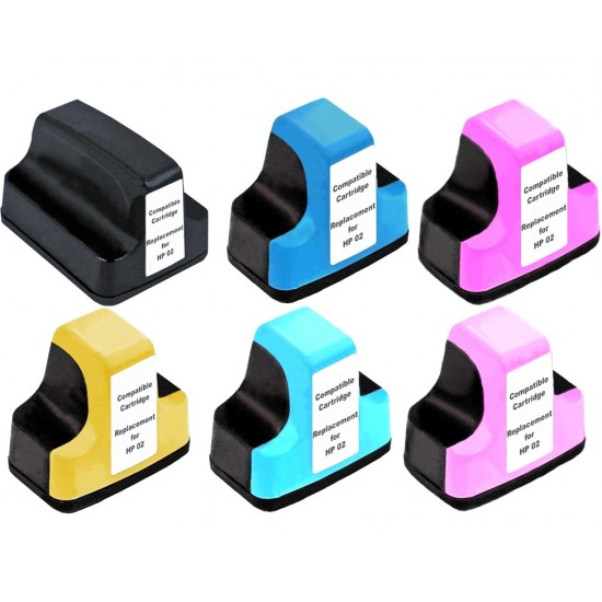 HP 02 XL Ink Cartridge Compatible x6 HP 02 XL Ink Cartridge Compatible x6