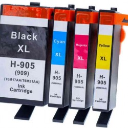 Compatible HP 905 Black / HP905XL High Yield C/M/Y Ink Cartridge