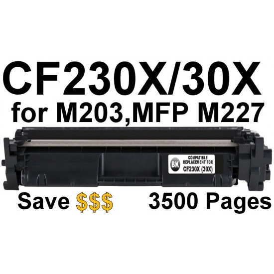 Compatible HP 30X / CF230X Toner Cartridge without smart chip Compatible HP 30X / CF230X Toner Cartridge without smart chip