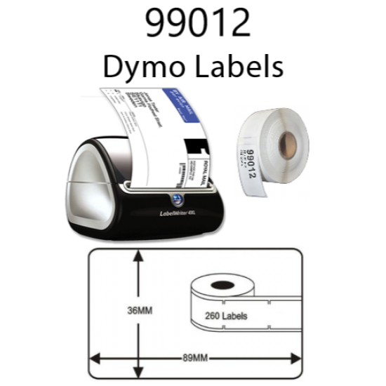 Dymo LabelWriter Address Labels 99012 36mm x 89mm -520 labels Tonerink Brand Dymo LabelWriter Address Labels 99012 36mm x 89mm -520 labels Tonerink Brand