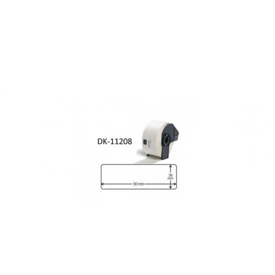 Compatible DK11208 White Label - 38mm x 90mm - 400 per roll Compatible DK11208 White Label - 38mm x 90mm - 400 per roll
