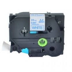 Compatible Brother 24mm Black Text On White Tape - 8 metres Tonerink Brand
